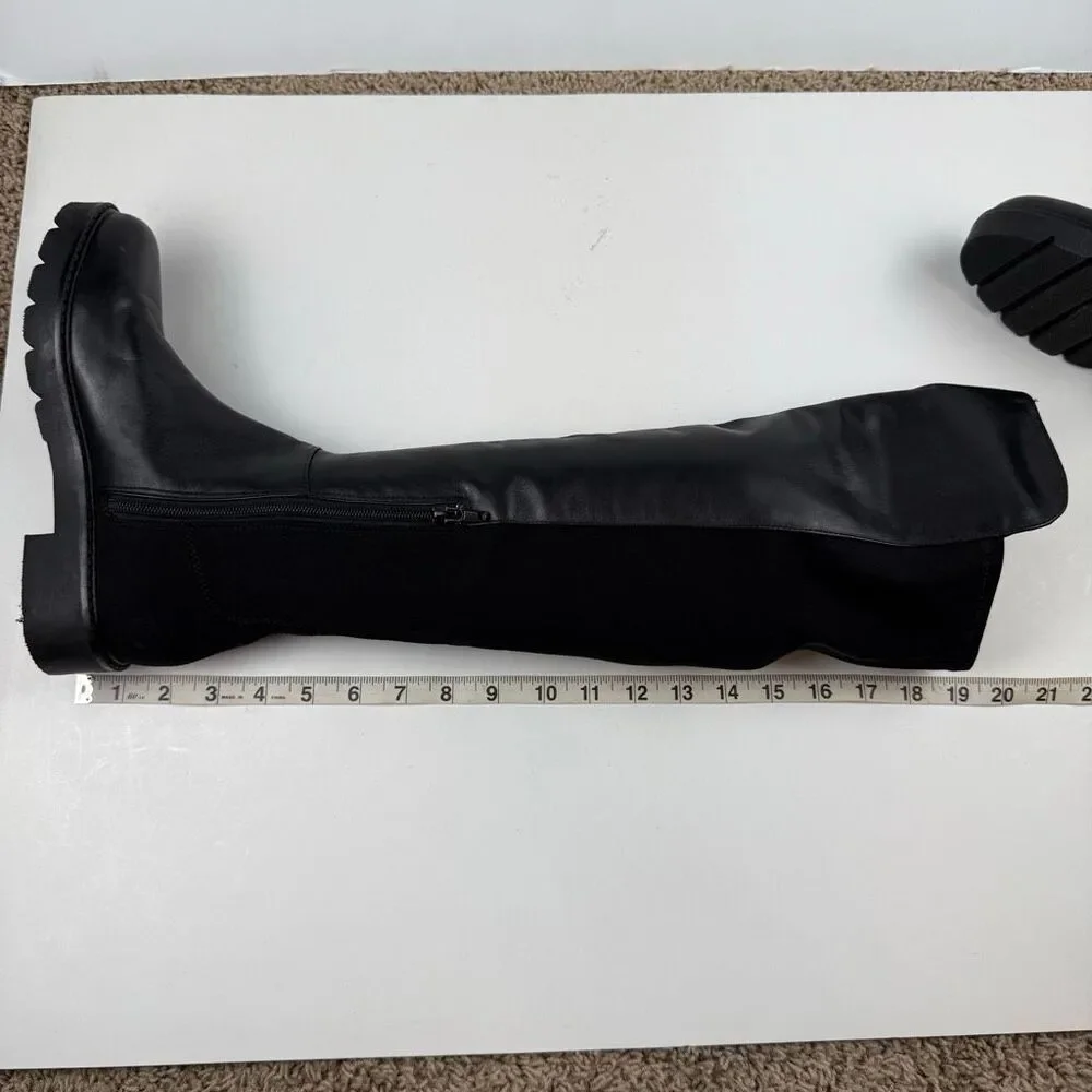 Nine West Tread Over the Knee Black Boots Size‎ 6
